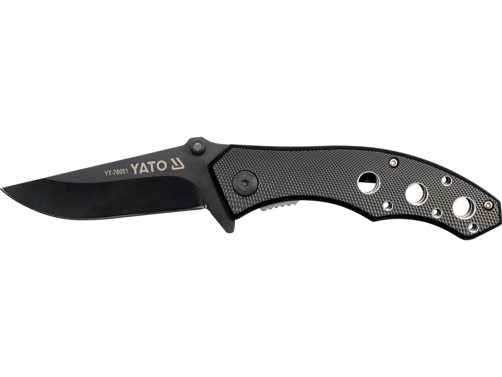 YT-76051 FOLDING KNIFE WITH  BLACK BLADE