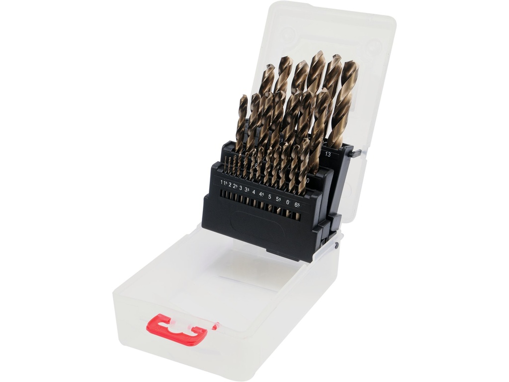 YT-41605 CO-HSS TWIST DRILL BIT SET 25 PCS 1-13MM