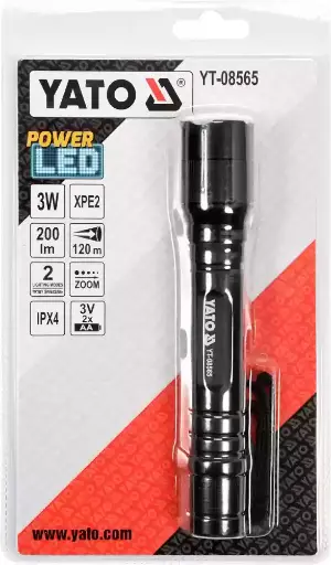 [YT-08565] YT-08565 FLASHLIGHT XPE2 CREE 3W, 160X29MM