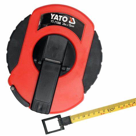  YT-71566  YATO MEASURING TAPE FIBRE GLASS BLADE 30MX13MM ABS CASE HANGER 