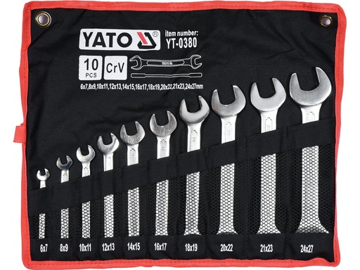 YT-0380	DOE SPANNER SET 6-27MM 10PCS